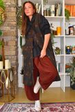Lock Needlecord Shirring Barrel Pant Rust